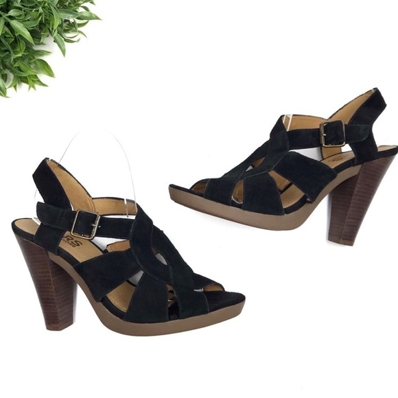 KORS MICHAEL KORS Strappy Suede Sandal Heels 10 - Picture 9 of 9